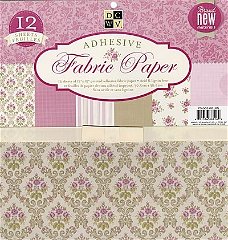 Adhesive Fabric Paper Pink Floral 12 Inch Paper Pad van DCWV