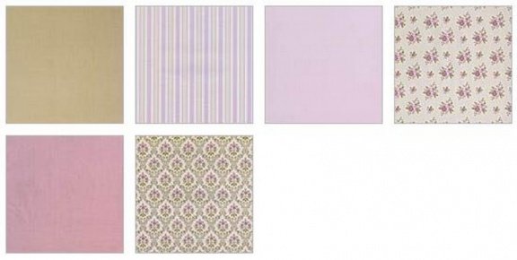Adhesive Fabric Paper Pink Floral 12 Inch Paper Pad van DCWV - 2