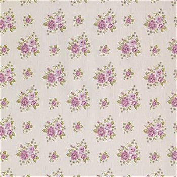 Adhesive Fabric Paper Pink Floral 12 Inch Paper Pad van DCWV - 7