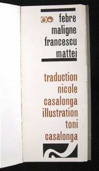 Francescu Mattei PB Febre Maligne 1971 zeldzaam Poëzie - 2