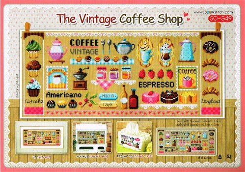 THE VINTAGE COFFEE SHOP ORIGINEEL BORDUURPATROON SO-G49 - 1