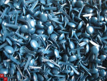 25 middel brads 5 mm allerlei blauw - 1