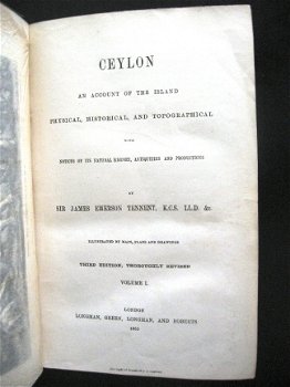 Ceylon An Account of the Island 1859 Tennent Sri Lanka - 5