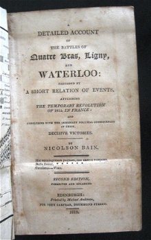 Account of the Battles of Quatre Bras, Ligny & Waterloo 1819 - 4