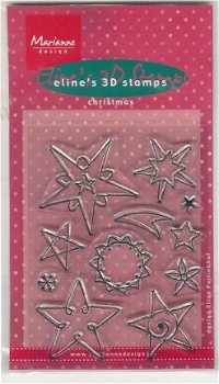 Clearstamp EC0098 3D Chistmas Stars - 1