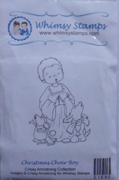Whimsy Stamps Christmas Choir Boy - 1