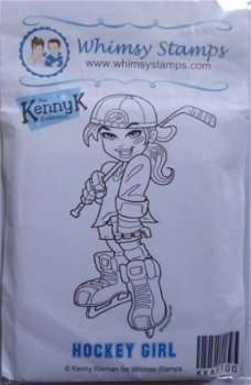 Whimsy Stamps Hockey Girl - 1