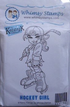 Whimsy Stamps Hockey Girl