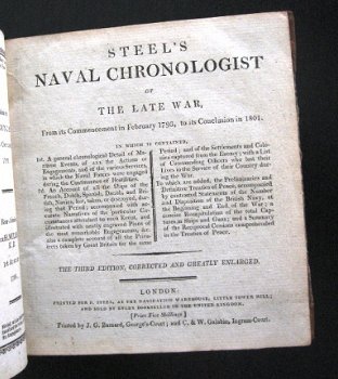 Steel's Naval Chronologist of the Late War [1802] 6 kaarten - 6