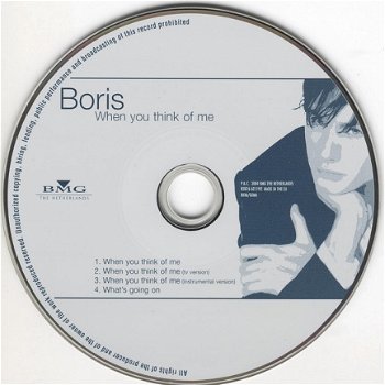 CD Single Boris When You Think Of Me - 3