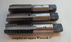 compleet set tappen Witworth 1"
