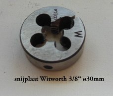 snijplaat Witworth 3/8" ø30mm