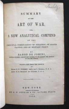 Summary of the Art of War 1854 Jomini Strategie Tactiek