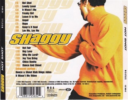 CD Shaggy ‎Hot Shot - 3