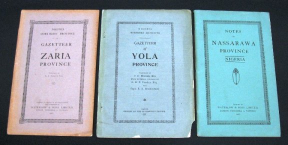 Gazetteer of Yola Kano Ilorin Nassarawa Zaria Muri 1920-27 - 4