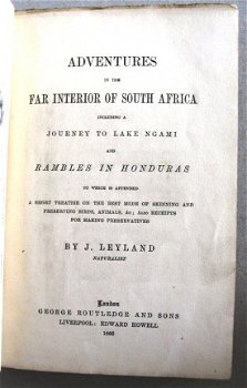 Adventures in the Far Interior of South Africa 1866 Leyland - 3