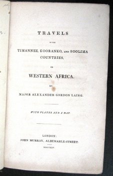 Travels in Timannee Kooranko & Soolima Countries 1825 Laing - 2