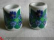 2 bloempotten vazen voor uw poppenhuis 3cm x 2,5 - 1 - Thumbnail