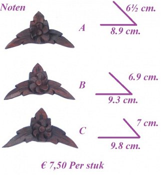 === Klokhoeken = noten = oud =24837 A B C - 0