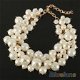 Hot Gold Chain Faux Pearl Cluster Chunky Choker Bib Statement Necklace BF7, €4.35 - 1 - Thumbnail