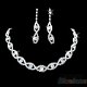 Bridal Wedding Party Jewelry Crystal Diamante Twisted Necklace Earrings Set BF8U, €2.37 - 1 - Thumbnail