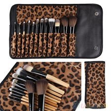 12 PCS Pro Makeup Brush Set Cosmetic Tool Leopard Bag Beauty Brushes, €6.33