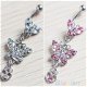 Crystal Butterfly Dangle Ball Barbell Bar Belly Button Navel Ring Body Piercing, €0.99 - 1 - Thumbnail