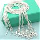 Shiny 10pcs Silver Plated 1mm Snake Chain Necklace 16-24inch For Jewelry Making, €3.58 - 1 - Thumbnail