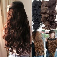 Fashion Full Head Clip Curly Wavy Women Synthetic Hair Extension Extensions BF4U, €3.57 - 1