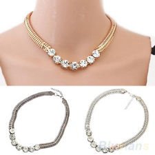 Women Fashion Elegant Punk Style Crystal Metal Chain Necklace Sweater Chain BF4U, €1.25 - 1