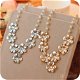 Fashion Womens Silver Golden Crystal Flower Bib Statement Necklace Pendant BF4U, €1.29 - 1 - Thumbnail