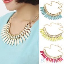 Retro Womens Occident Turquoise Crystal Exquisite Tassel Choker Necklace BF4U, €2.87 - 1