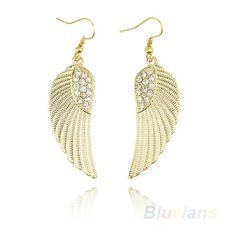 Womens Hot Fashion Rhinestone Angel Wings Earrings Silver Gold BF4U, €0.99