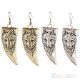 Hot Retro Horn-shaped Wolf Head Decoration Earrings Copper Silver BF4U, €0.99 - 1 - Thumbnail