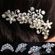 Shiny Flower Crystal Rhinestones Pearls Hair Clip Hair Comb Wedding Jewelry BF2U, €2.75 - 1 - Thumbnail