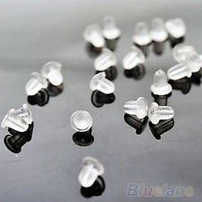 Useful 500X Rubber Earring Back Stoppers Ear Post Nuts Jewelry Making Findings, €0.99