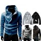 Men Casual Fashion Personality Zip Stayed Hooded Stand Jacket Coat UK Style BF4U, €12.16 - 1 - Thumbnail