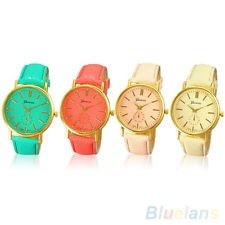 Womens Great Fashion Geneva Roman Numeral Faux Leather Quartz Analog Wrist Watch, €2.29