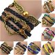 Vintage Womens Multi-layer Handmade Leather Hollow Out Bracelet Chain Bangle BF2, €1.11 - 1 - Thumbnail