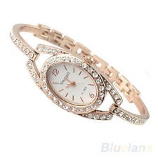 Fashion Women Delicate Elegant Rhinestone Golden Stainless Steel Wristwatch BF4U, €2.86 - 1