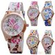New Arrival Hot Casual Silicon Band Flower Print Jelly Sports Quartz Wrist Watch, €2.38 - 1 - Thumbnail
