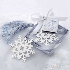 New Cute Snowflake Alloy Bookmark Creative Exquisite Ribbon Box Gift Hot BF4U, €0.99 - 1