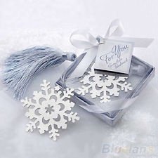 New Cute Snowflake Alloy Bookmark Creative Exquisite Ribbon Box Gift Hot BF4U, €0.99