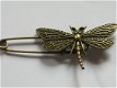 Bronze safety pin dragon fly - 1 - Thumbnail