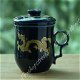 Golden Dragon Ceramic Blue Porcelain Tea Mug Cup with lid Infuser Filter 270ml, €19.97 - 1 - Thumbnail