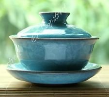 100ml Blue Calvings Ice Break Vein Pattern Crystalline Glaze Celadon GaiWan Cup, €24.98