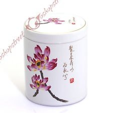 200ml NEW Chinese JingDe Ceramic Porcelain Tea Lotus Storage Canisters Caddy Jar, €18.98 - 1
