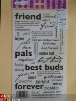 EURO KNALLER: rub-on tekst FRIEND