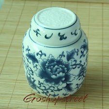 Chinese Wonderful Porcelain Pottery Peony Flower Tea Canisters Caddy 300ml #03, €21.98