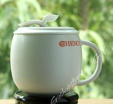 Chinese Whites Porcelain Restorative Tea Mug Cup with lid Infuser Filter 300ml, €29.98